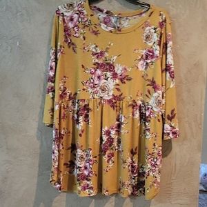 Glitzy Girlz mustard babydoll 4x